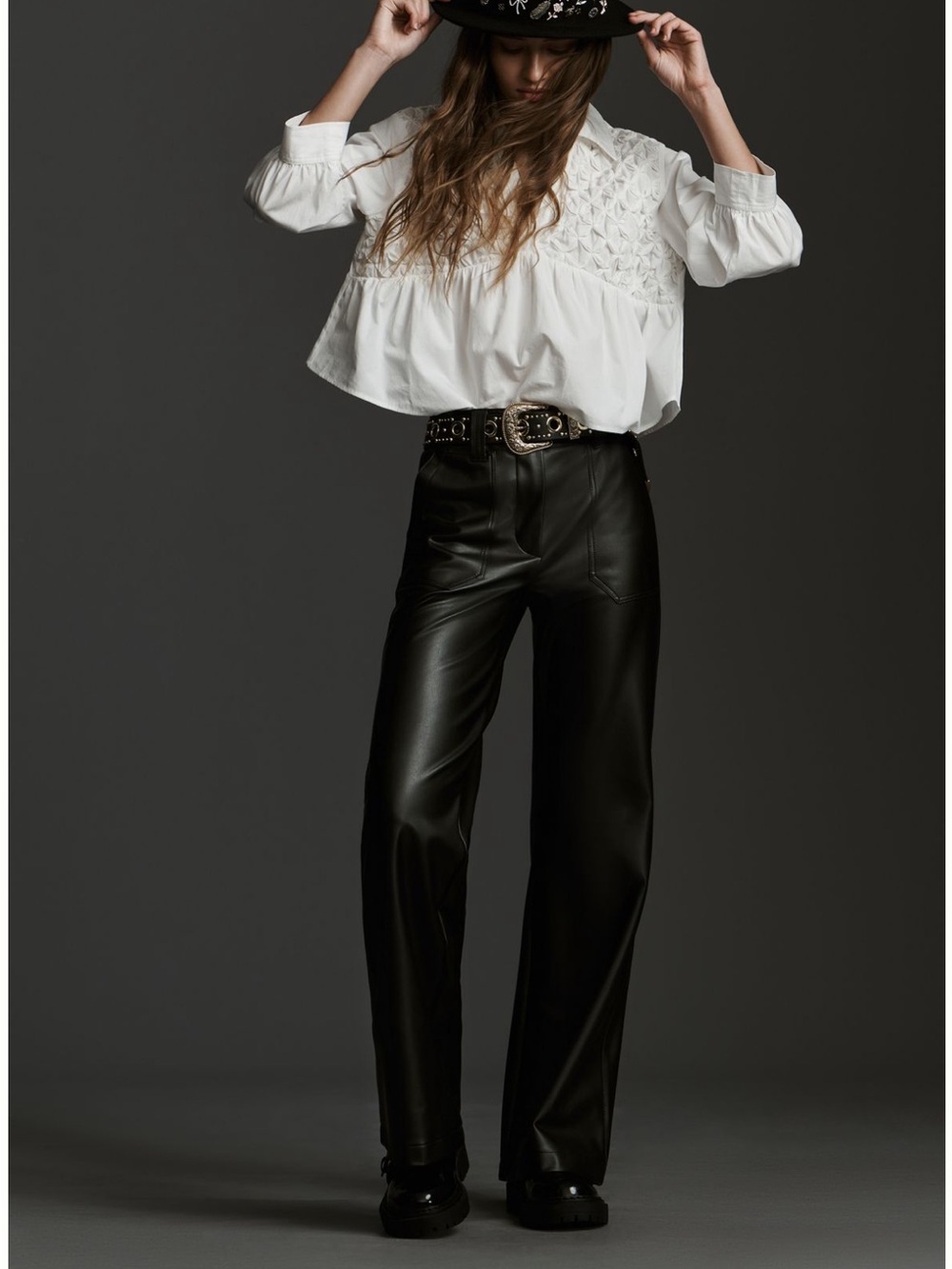 Maeve Anthropologie black wide-leg flare pants stretchy with front pockets